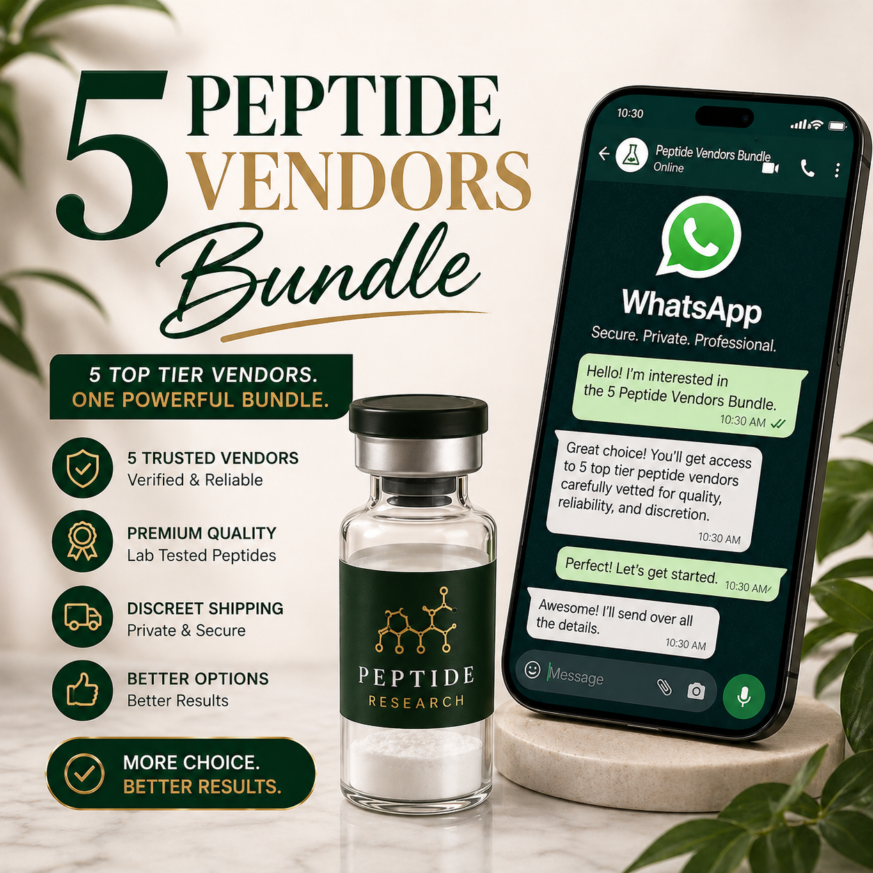 5 Peptide Vendors Bundle
