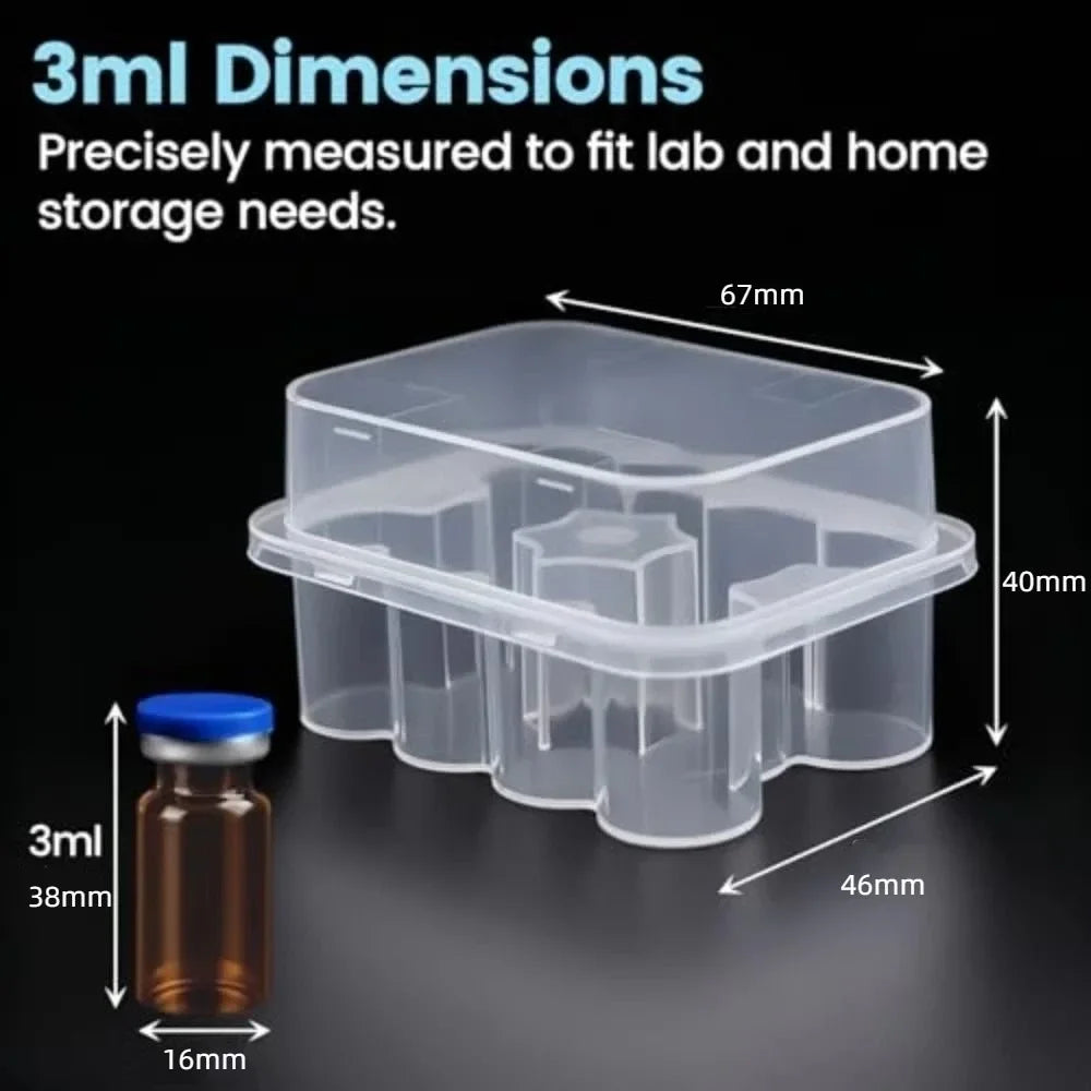 Peptide 10-Slot Vial Storage Case